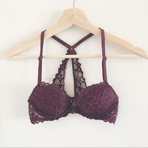 Victoria secret pink racer back lace date bra